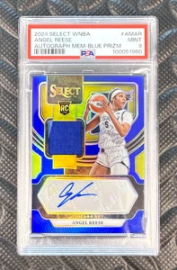 2024 Panini Select WNBA Autograph Mem Blue Prizm Angel Reese RC 18/49 PSA 9 come nuovo - Foto 1 di 2