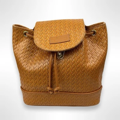 MINI MOCHILA MISSONI Y2K TEJIDA DE CUERO NARANJA EN RELIEVE Foto 1 de 3