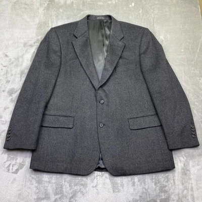 Blazer Stafford Executive 100% Camelhair Masculino Tamanho 46R Cinza Escuro Dois Botões - Imagem 1 de 4