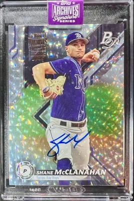 2025 Topps Archives Signature Series Shane McClanahan BP 1/1 #TOP-35 AU  - Image 1 of 4