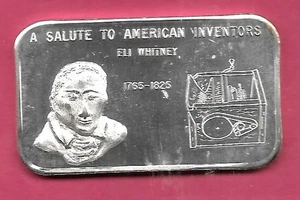 ELI WHINEY (JM 4)    .999 SILVER ART BAR - Picture 1 of 2