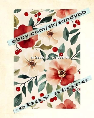 Winter Berry Bloom Tin Sign Rustic Holiday Floral Art - Image 1 of 4
