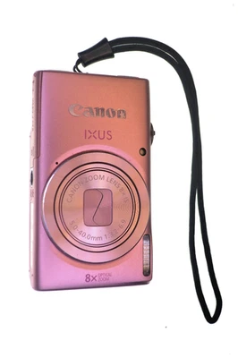 Canon IXUS 132 Pink 16.0MP Compact Camera 8x Optical Zoom + Battery + Charger - Image 1 of 4