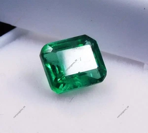 1.65 Ct Lab Grown Green Certified Emerald Colombian Emerald Cut Loose Gemstone - Picture 1 of 6