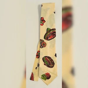 Corbata vintage para hombre con temática del suroeste - Sombreros y cactus con flores - Imagen 1 de 2