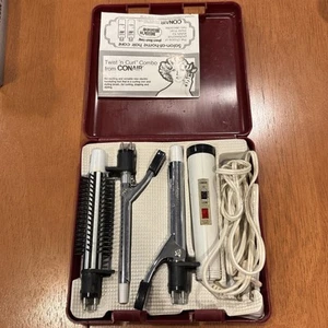 Conair Twist'n Curl Trio Curling iron Travel Set 2 Irons & Brush Tested Works - Picture 1 of 2