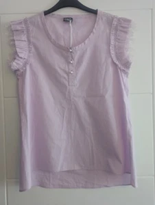 Dolce & Gabbana Lilac Lace Trim Blouse Size 10 NWT - Picture 1 of 10