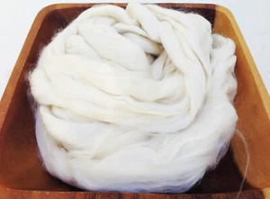 White Bamboo Roving Spinning Dolls Crafts 8oz Vegan Fiber - Picture 1 of 1