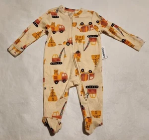 NWT Old Navy Truck Sandcastle One Piece Footed Sleeper Baby Boy - Picture 1 of 1