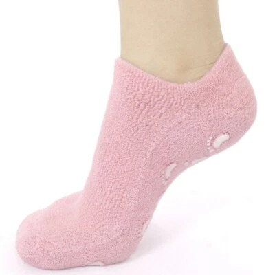 Gel-Lined Sock SPA Pedicure Moisturize Foot Heels Heal Repair Cracked Skin - Image 1 of 4