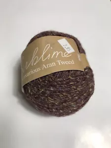 Sublime Yarn Luxurious Aran Tweed 1 Ball (50grams), Color 372, Wool Cotton Llama - Picture 1 of 5