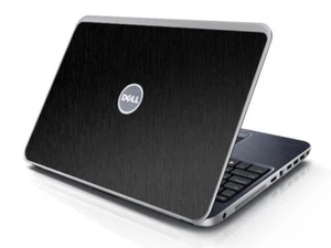 BLACK BRUSHED TEXTURED Vinyl Lid Skin Cover fits Dell Inspiron 15R N5010 Laptop - Picture 1 of 1