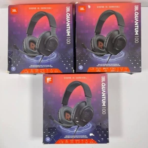 JBL Quantum 100 Wired Over-Ear Gaming Headset with Boom Mic, Multi-Platform Comp - Imagen 1 de 10