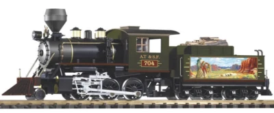 PIKO G Scale ~ New ~ Santa Fe ATSF #704 ~ Sound ~ Mogul Steam Locomotive ~ 38233 - Image 1 of 2
