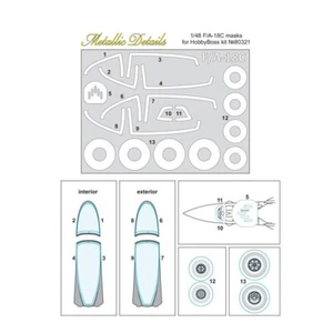 Metallic Details MDM4801 Masks for Scale model kit 1:48 F/A-18C (HobbyBoss) - Picture 1 of 24