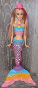 Barbie Dreamtopia Rainbow Lights Mermaid Doll Blonde with Light-up Tail!  Works 