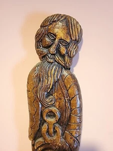 20 Zoll St. Peter Mönch Holz Look Putz Vintage Wandhängend religiös katholisch - Bild 1 von 6