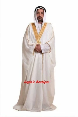 Bisht Cloak Amazing Men's Traditional Kuwaiti Khaleej Men's Arabian  - Image 1 of 4