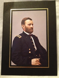 Colorized Image of Civil War Union General Ulysses S. Grant with Holder - Picture 1 of 3