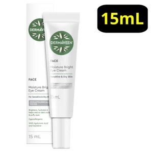 DermaVeen Moisture Bright Eye Cream 15mL Sensitive Dry Skin Reduce Dark Circles - Picture 1 of 5