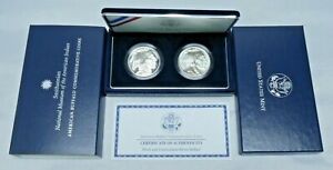 2001 Smithsonian American Buffalo 2-Coin Silver Dollar Set In OGP/COA (BF3)