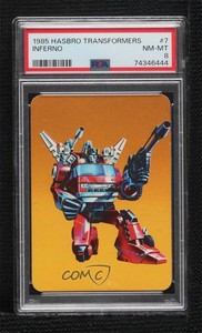 1985 Hasbro Transformers Inferno #7 PSA 8 06ff