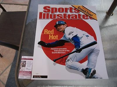 ICHIRO SUZUKI SIGNED 16X20  SPORTS ILLUSTRATED PHOTO SEATTLE MARINERS JSA COA - Image 1 of 3