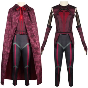 Cosplay Wanda Visión Bruja Escarlata Conjunto Completo Disfraces Superhéroe Maximoff Trajes - Imagen 1 de 9