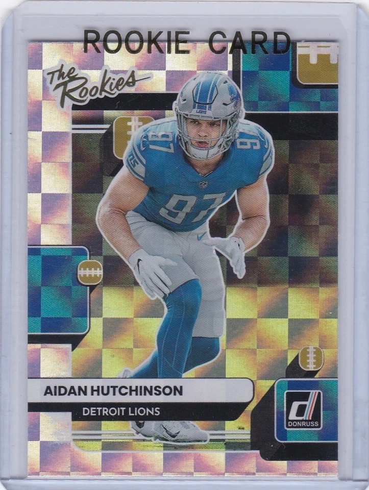 AIDAN HUTCHINSON ROOKIE CARD 2022 Donruss The Rookies Football LIONS WOLVERINES - Image 1 of 2