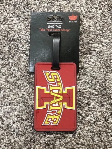 Iowa State Cyclones Bag Luggage Tag Rubber Travel Licensed College Football Cover