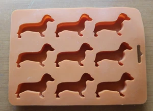 Silicone MOLD Dachsund DOG Weiners Hot dogs Ice Cube Candy Chocolate Jello mold - Picture 1 of 3