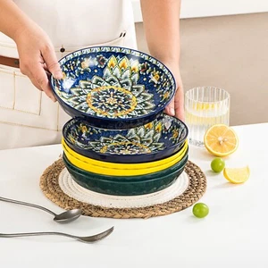 vancasso SIMI 6pk 32oz Soup Pasta Noodle Cereal Bowls Plates Set Stoneware - Picture 1 of 11