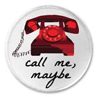 Retro Telephone Call Me Maybe - 3" Sew / Iron On Patch Phone Vintage Humor