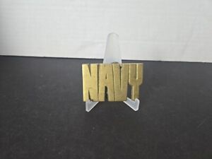 Vintage U.S. Navy Belt Buckle 100% Brass Made In Taiwan Military USA Army 80s