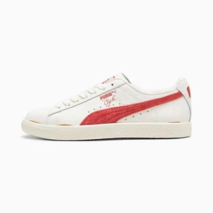Puma Clyde Neverworn III Sneakers Shoe Warm White/Club Red 396489-01 US 4-12 - Picture 1 of 5