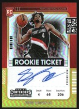 2021 Contenders Photo Variation Premium Gold #136 Greg Brown III RC Auto /10