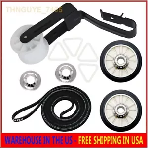 Whirlpool LER4634PQ0 LER4634JQ0 LER4634EQ2 Dryer Repair Kit Belt Pulley Rollers - Picture 1 of 3