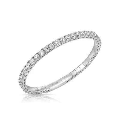 Brazalete Brazalete Tenis Brillante Redondo Oro Sólido Real 14K 1.75mm-4mm Foto 1 de 4