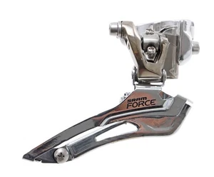 Desviador delantero para bicicleta de carretera SRAM Force 2 x 10 velocidades 34,9 mm abrazadera plateada doble 2x - Imagen 1 de 4