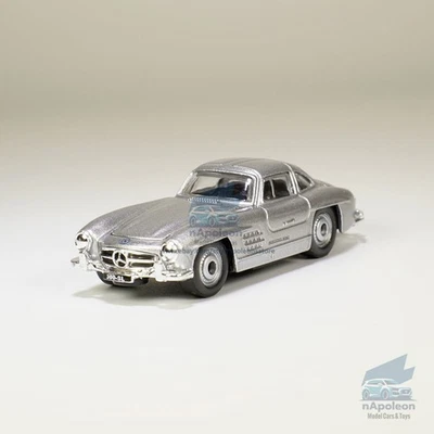 1:64 Mercedes-Benz 300 SL Modello Auto Diecast Collezione Veicolo Regalo Argento - Immagine 1 di 4