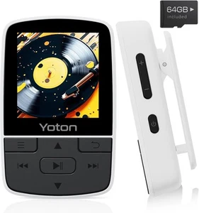 64GB Lettore Musicale con Bluetooth 5.2 Mini MP3 Sportivo Portatile con Clip - Foto 1 di 12