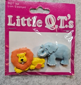 Little Q.T.'s Findings Embellishments Vintage Lion/Elephant - Picture 1 of 3