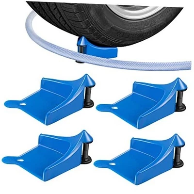 4 peças guia de mangueira de carro, rolo de mangueira de pneu para lavagem de carro, detalhando pneu azul - Imagem 1 de 4