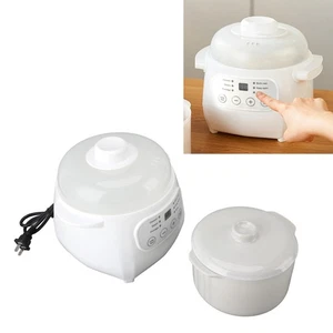 ▪ 200W Mini Ceramic Stew Cooker 1L Capacity Electric Slow Cooker Porridge - Picture 1 of 24