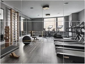 House Home Gym Mirror, 12Pcs 10" × 12" HD Glass Wall Mirror for Gym, Frameles... - Picture 1 of 7