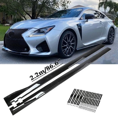 86.6''2.2M Side Skirt+Extension Spoiler Rocker Panels Lip For Lexus SC300 SC400 Foto 1 de 4