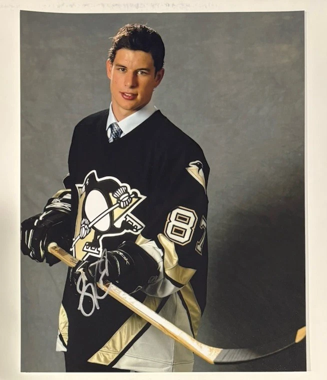 Foto autografiada firmada por Sidney Crosby Penguins NHL hockey 11x14 All Star Foto 1 de 1