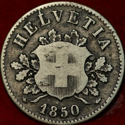 1850 Switzerland 10 Rappen Foreign Coin - Image 1 of 2