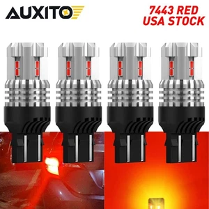 4 piezas 7443 7440 rojo LED freno trasero parada respaldo señal de giro inverso bombilla EAC - Imagen 1 de 12