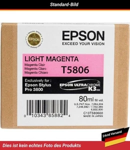 T580600 Epson Stylus Pro 3800 Tinte Hell Magenta - Afbeelding 1 van 4